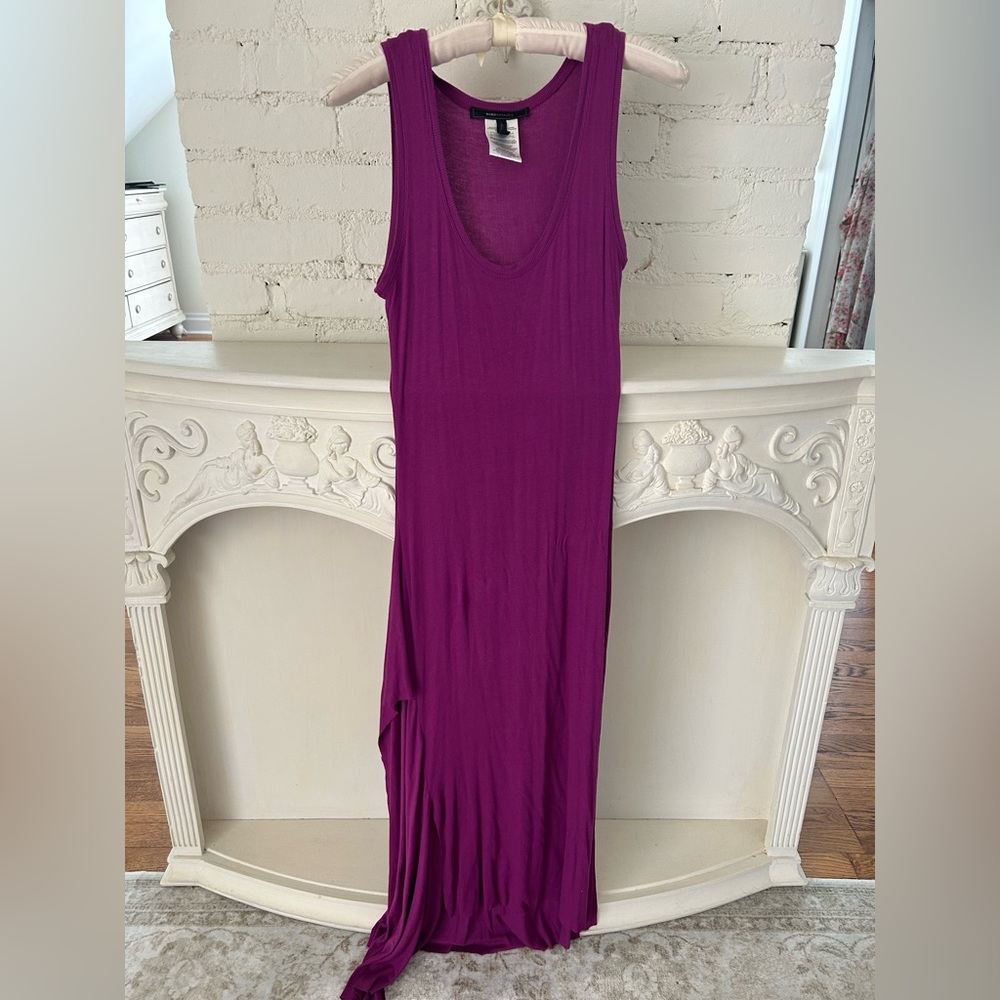 BCBGMaxAzria Pink and Purple Sleeveless Sheath Maxi Dress